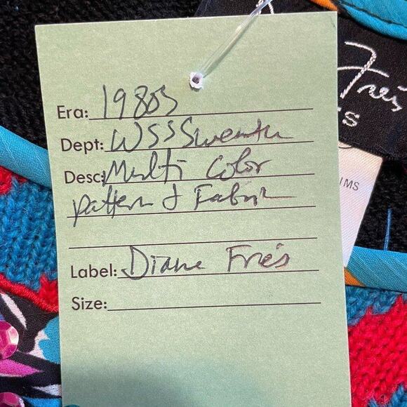 Diane Freis VINTAGE 80's Bright Knit Sweater Small - Picture 9 of 10
